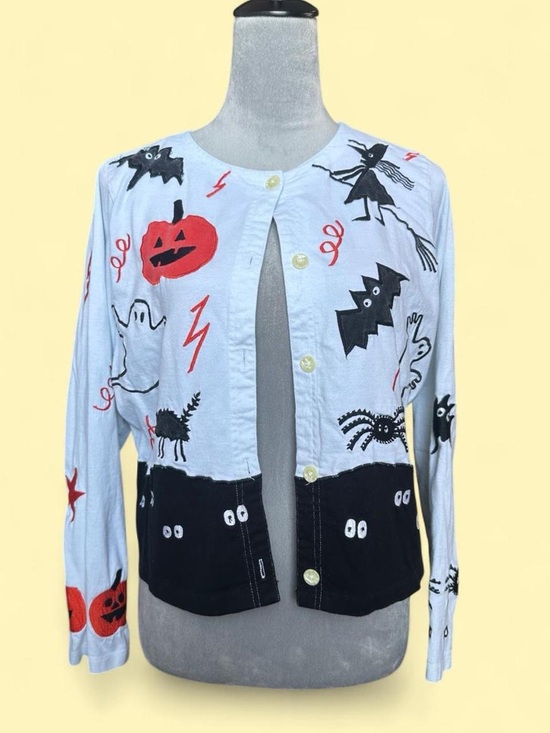Michael Simon Sweaters - RARE Vintage Michael Simon Lite Halloween Cardigan Sweater Medium